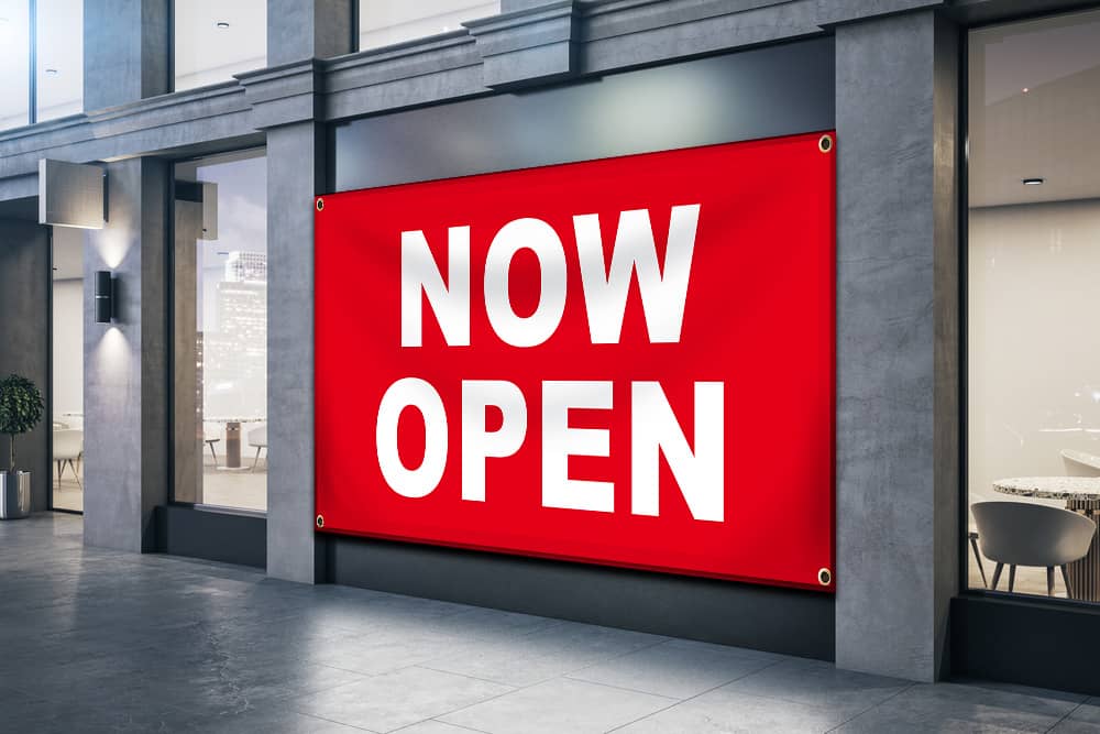 Now Open Banners