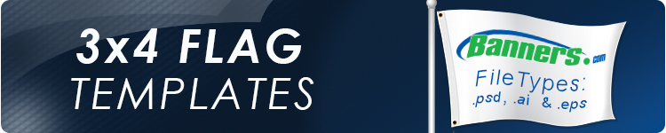 Flags Template 3x4 - AI PSD EPS | Banners.com