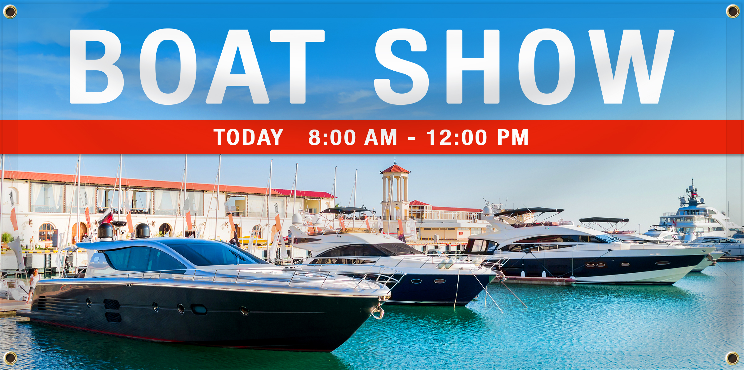 custom boat show banner