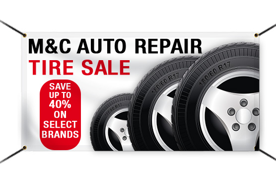 custom tire store banner
