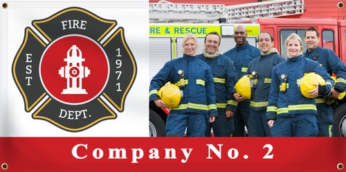 custom fire department banner