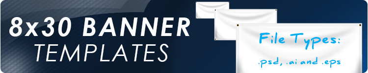 8' x 30' Vinyl Banner Templates | Banners.com