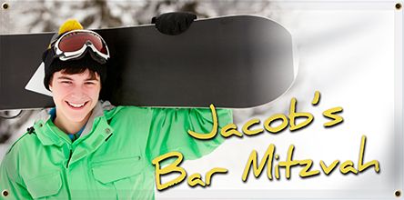 Custom bar mitzvah banner