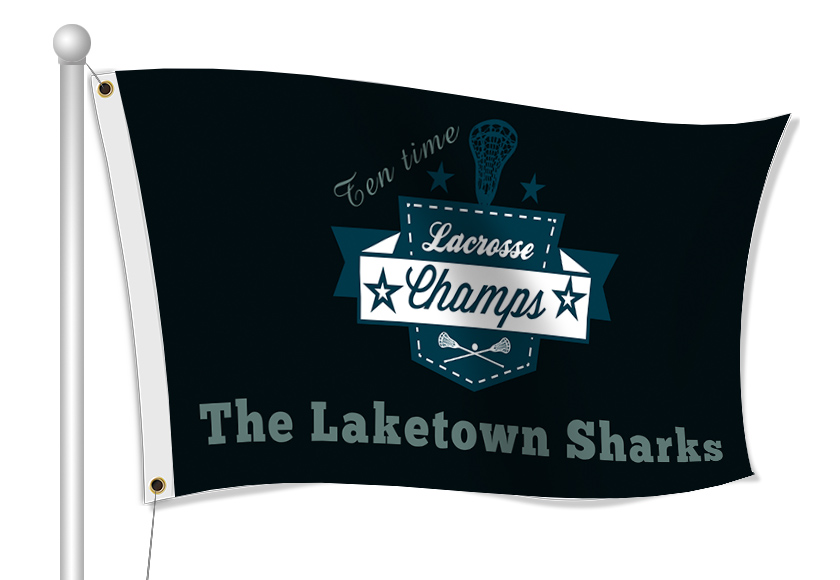 Custom Lacrosse fabric flags