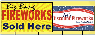 Fireworks sign | Banners.com