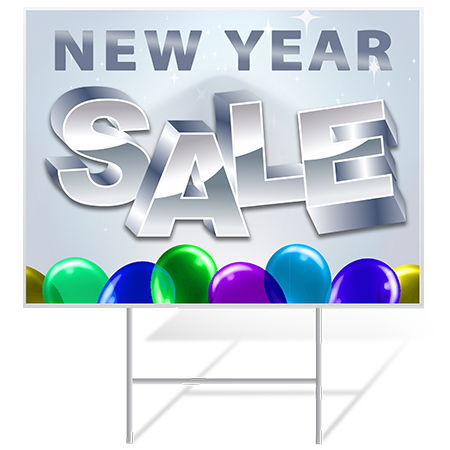 New Year Yard Sign Example | Banners.com