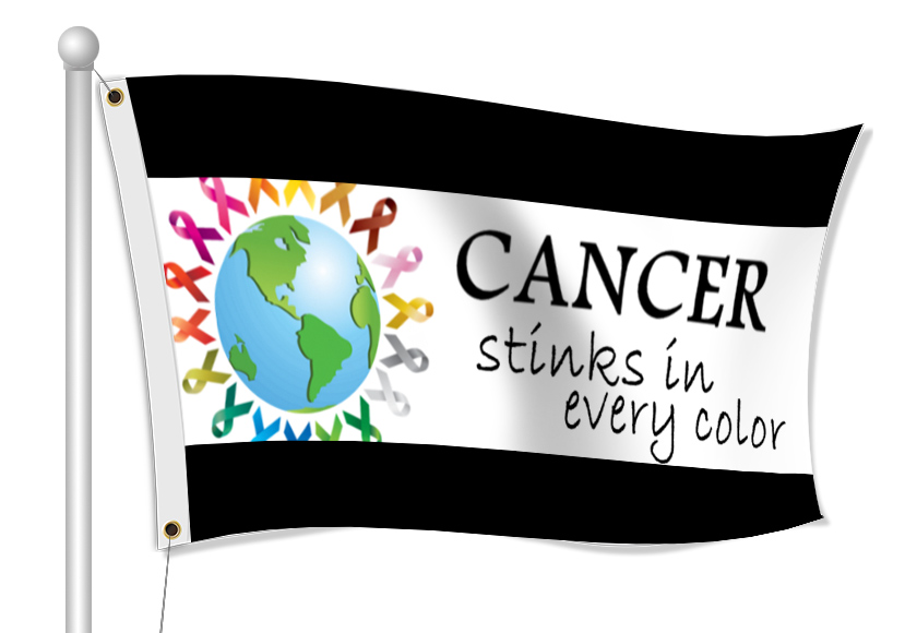 Cancer awareness flag