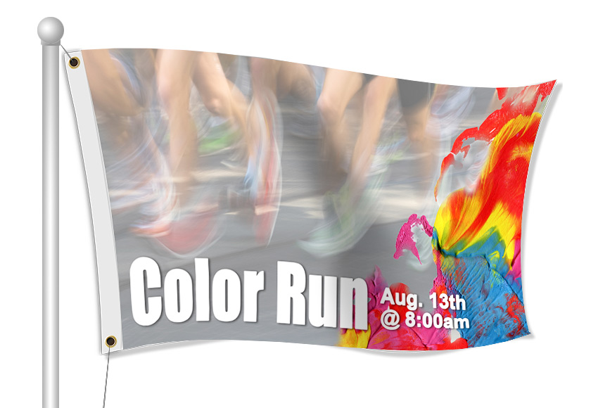 Color Run Flag | Banners.com