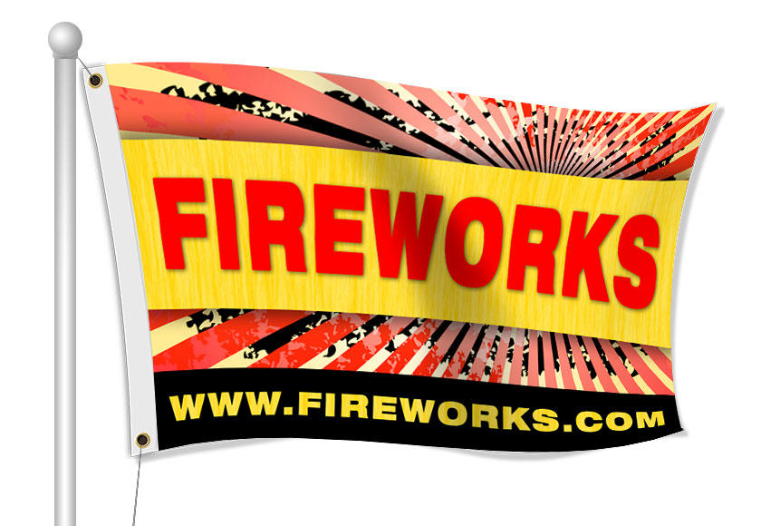 Fireworks flag | Banners.com