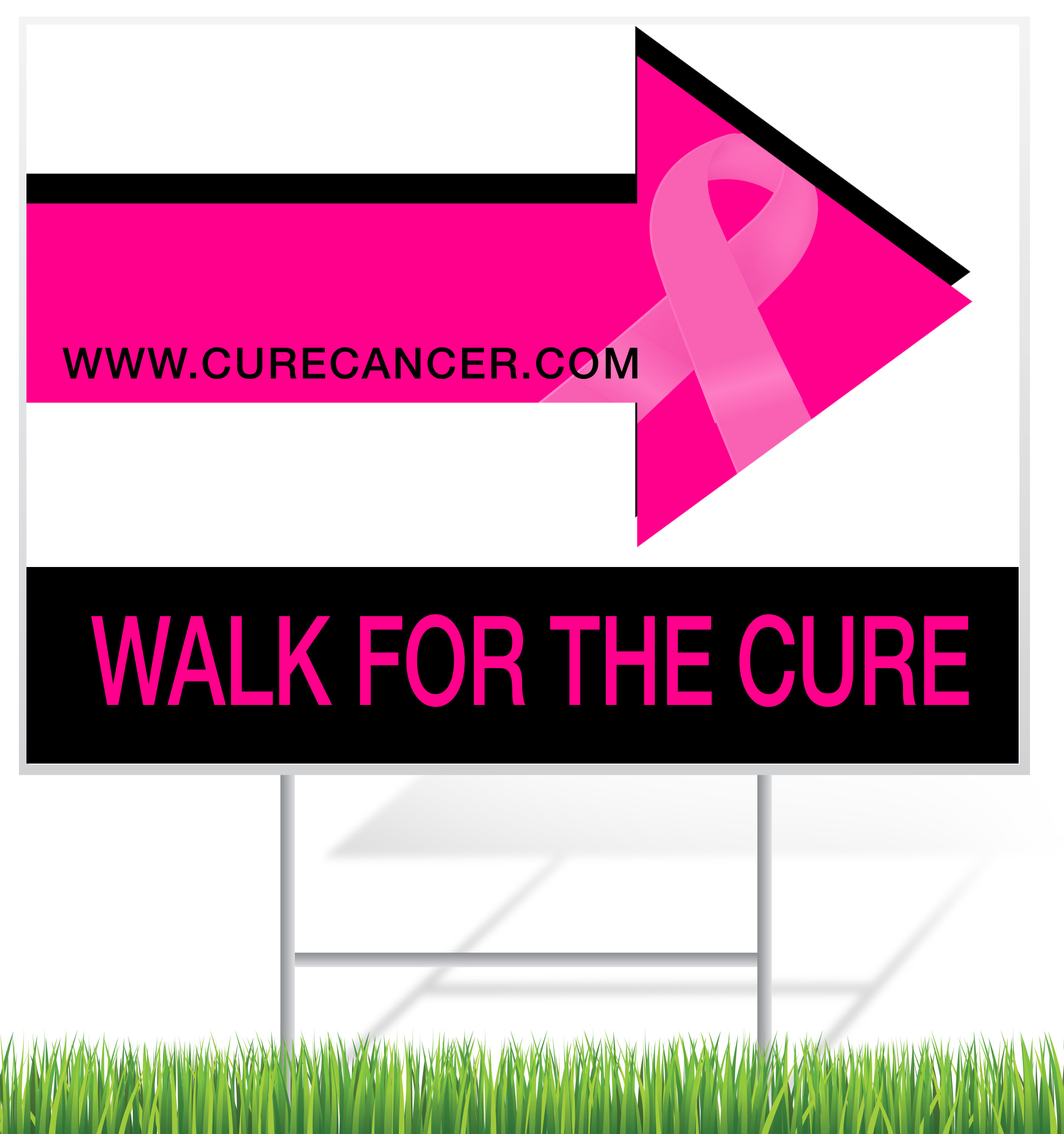 walk for a cure sign | Banners.com