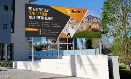 Oversized Construction Banner