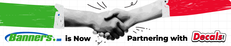 Banners.com is now partnering with Decals.com for all your custom decals and custom sticker needs