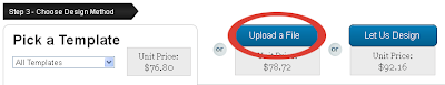 How to order banners online: Upload a file option on Banners.com