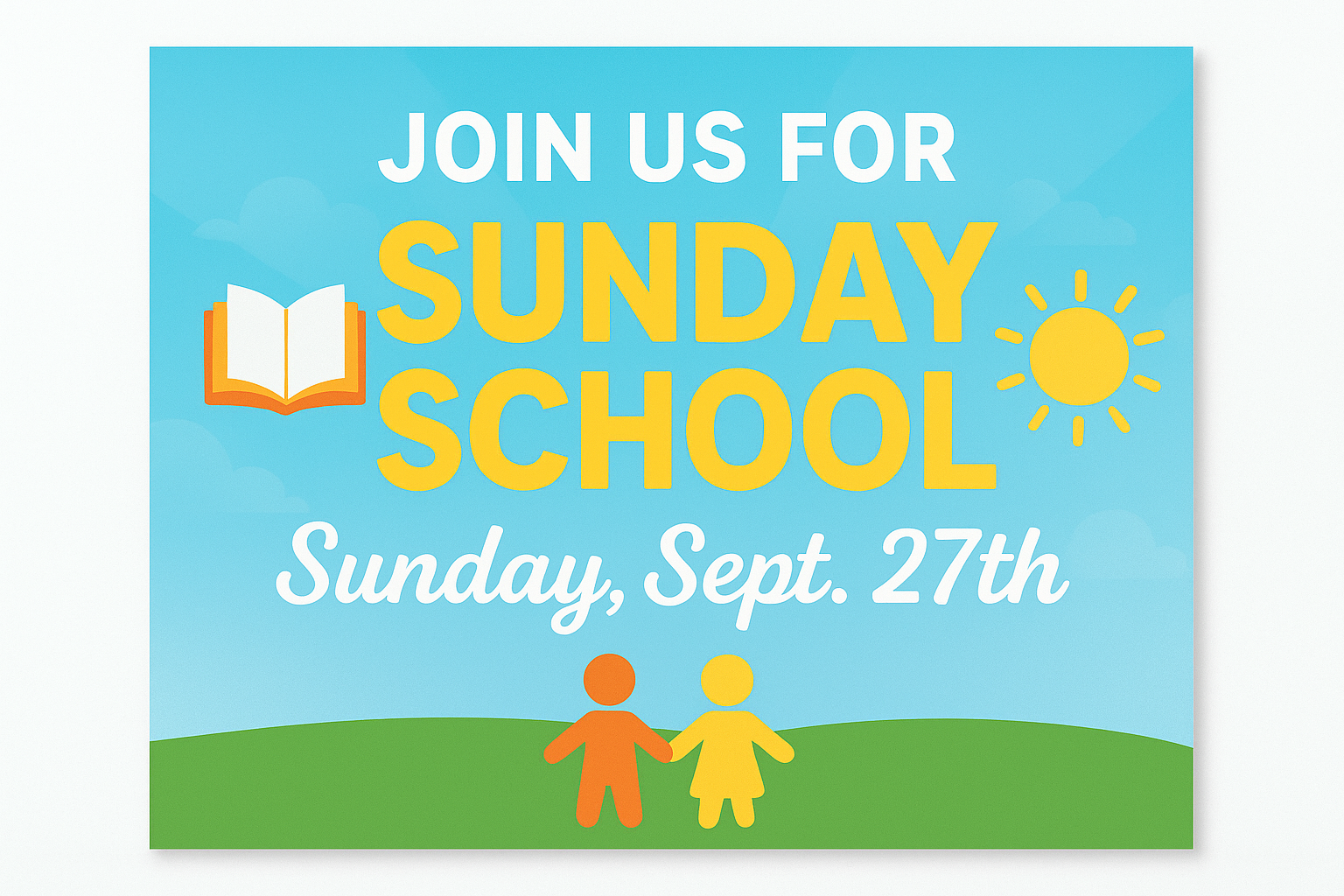 Sunday School Yard Sign | Banners.com